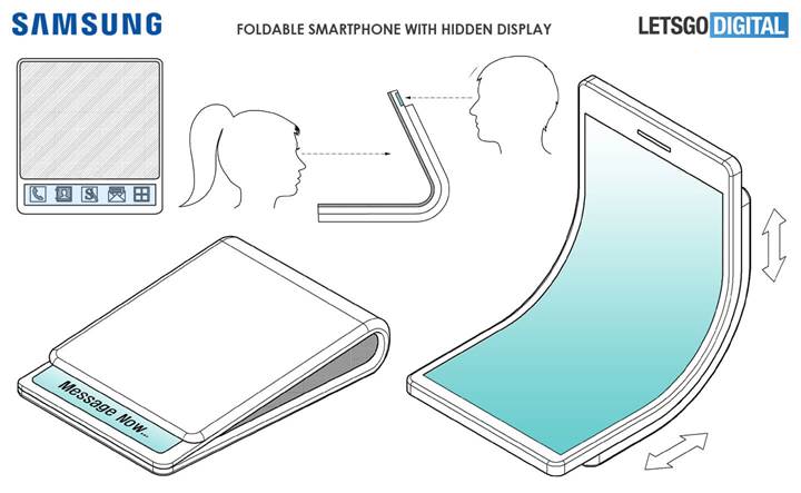 Samsung’un katlanabilir telefonu Galaxy X ikinci bir “gizli” ekranla gelebilir!