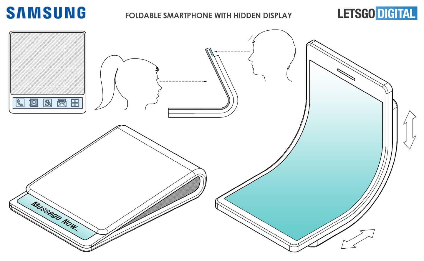 Samsung’un katlanabilir telefonu Galaxy X ikinci bir “gizli” ekranla gelebilir!