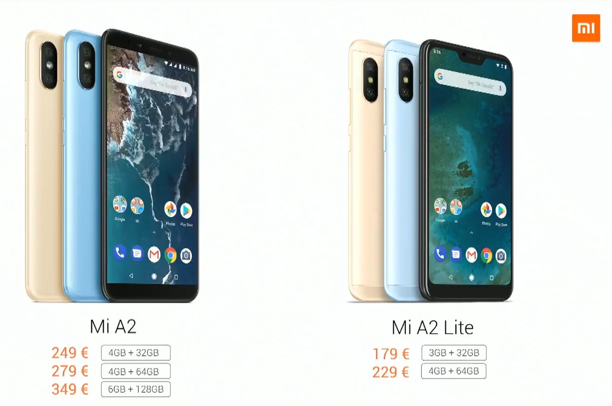 Xiaomi Mi A2 xiaomi mi a2 lite tanıtıldı