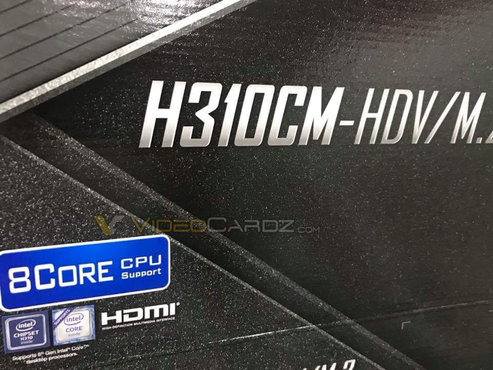 H310 çipsetine 8 çekirdekli işlemci desteği