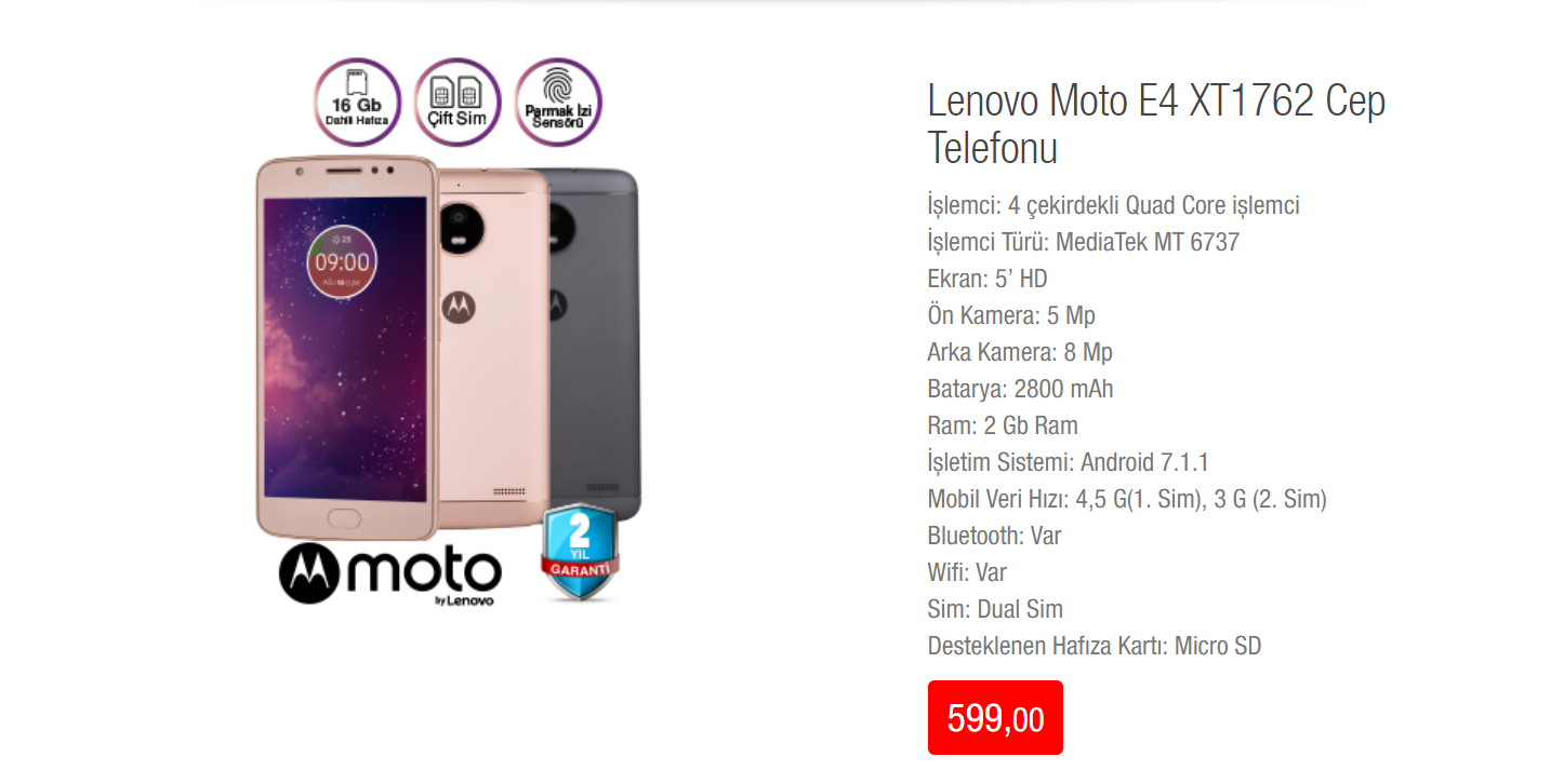 BİM'de bu hafta Lenovo Moto E4 var!