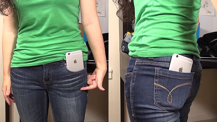 Bir araştırma kadın pantolonlarının ceplerinin iPhone'lar için küçük olduğunu ortaya koydu