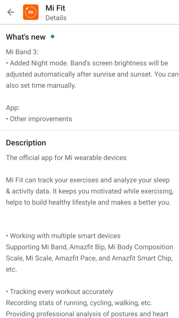 Xiaomi Mi Band 3'e gece modu özelliği eklendi