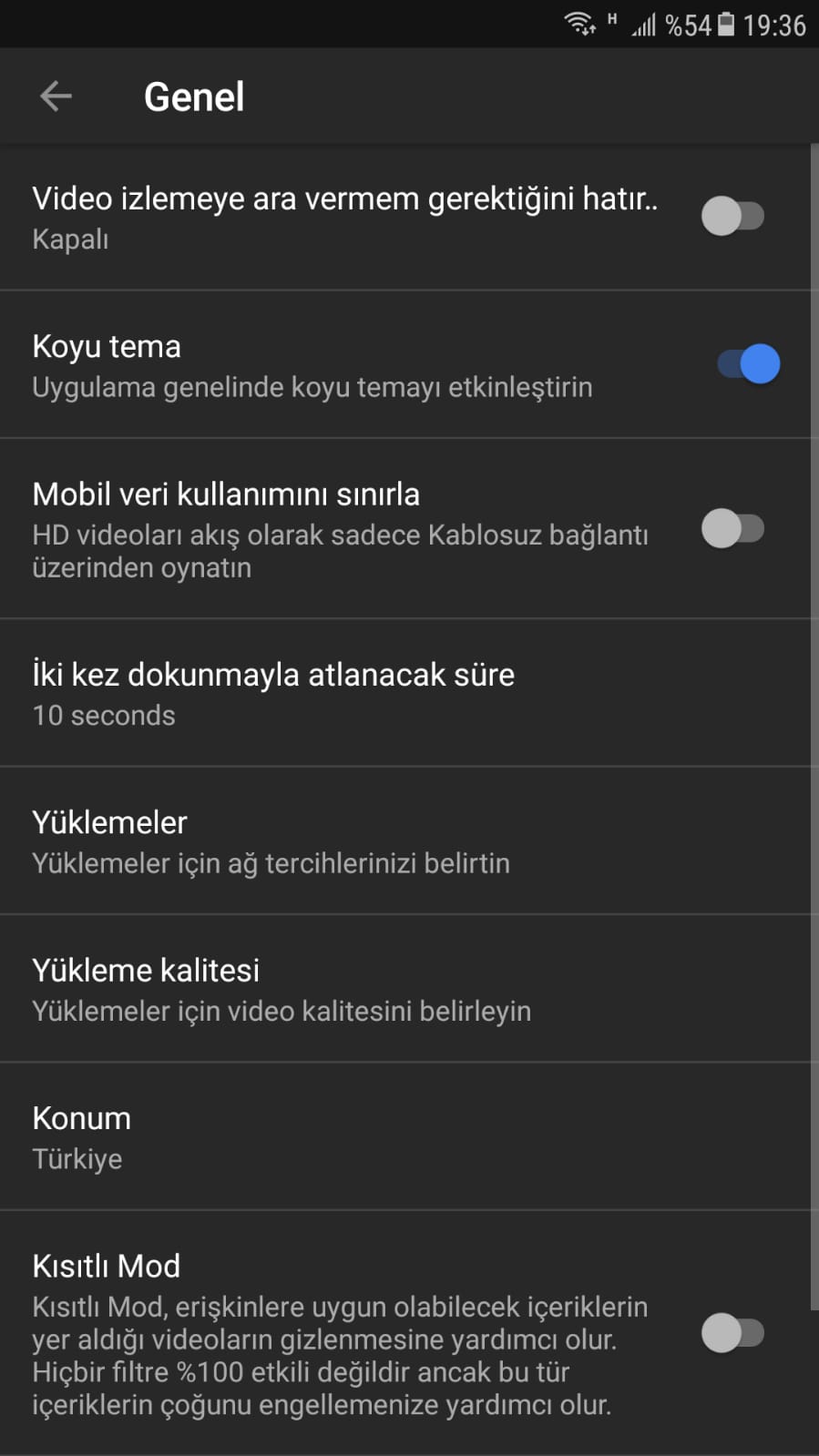 Youtube'un karanlık mod özelliği nihayet Android'e de geldi