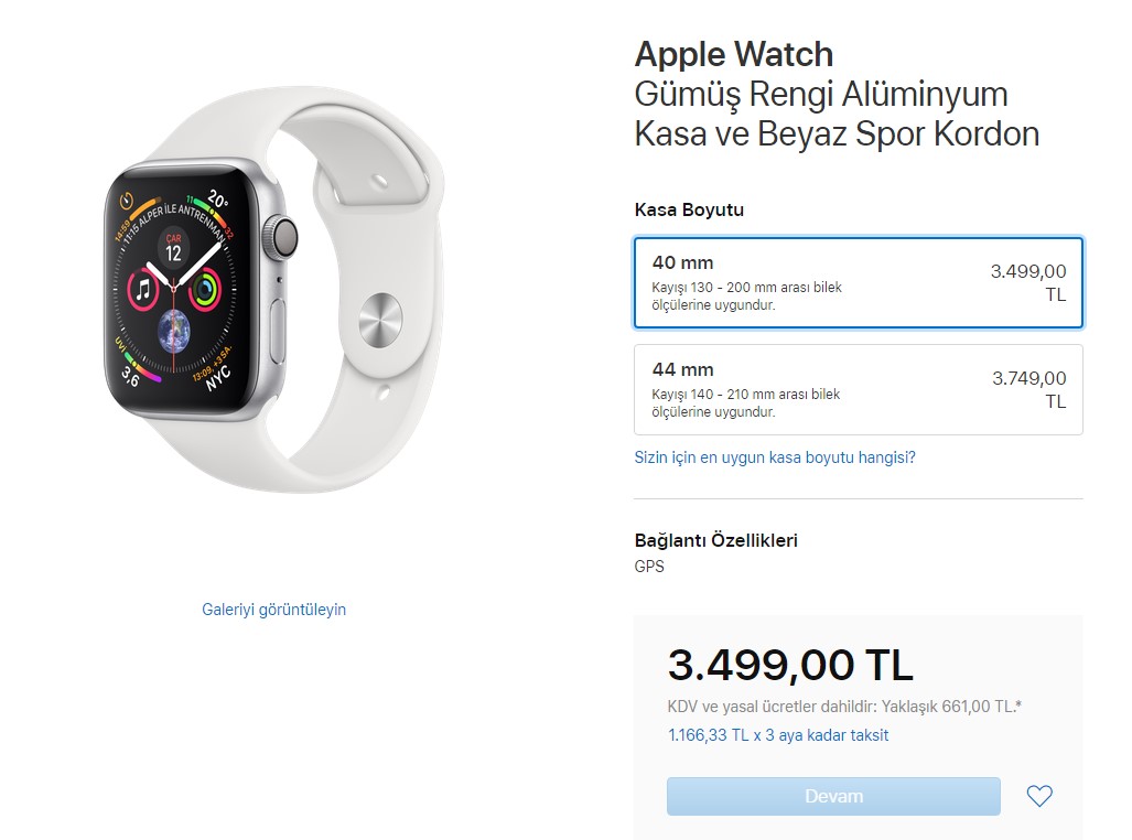 Apple Watch Series 4 fiyatı