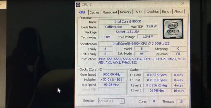 Core i9-9900K’nın 5 Ghz’deki CineBench testi paylaşıldı