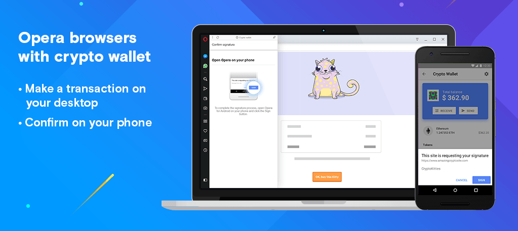 Opera, kripto para cüzdanlı tarayıcısını masaüstüne getirdi