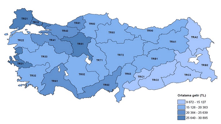 Türkiye’nin gelir dağılımı istatistikleri belli oldu