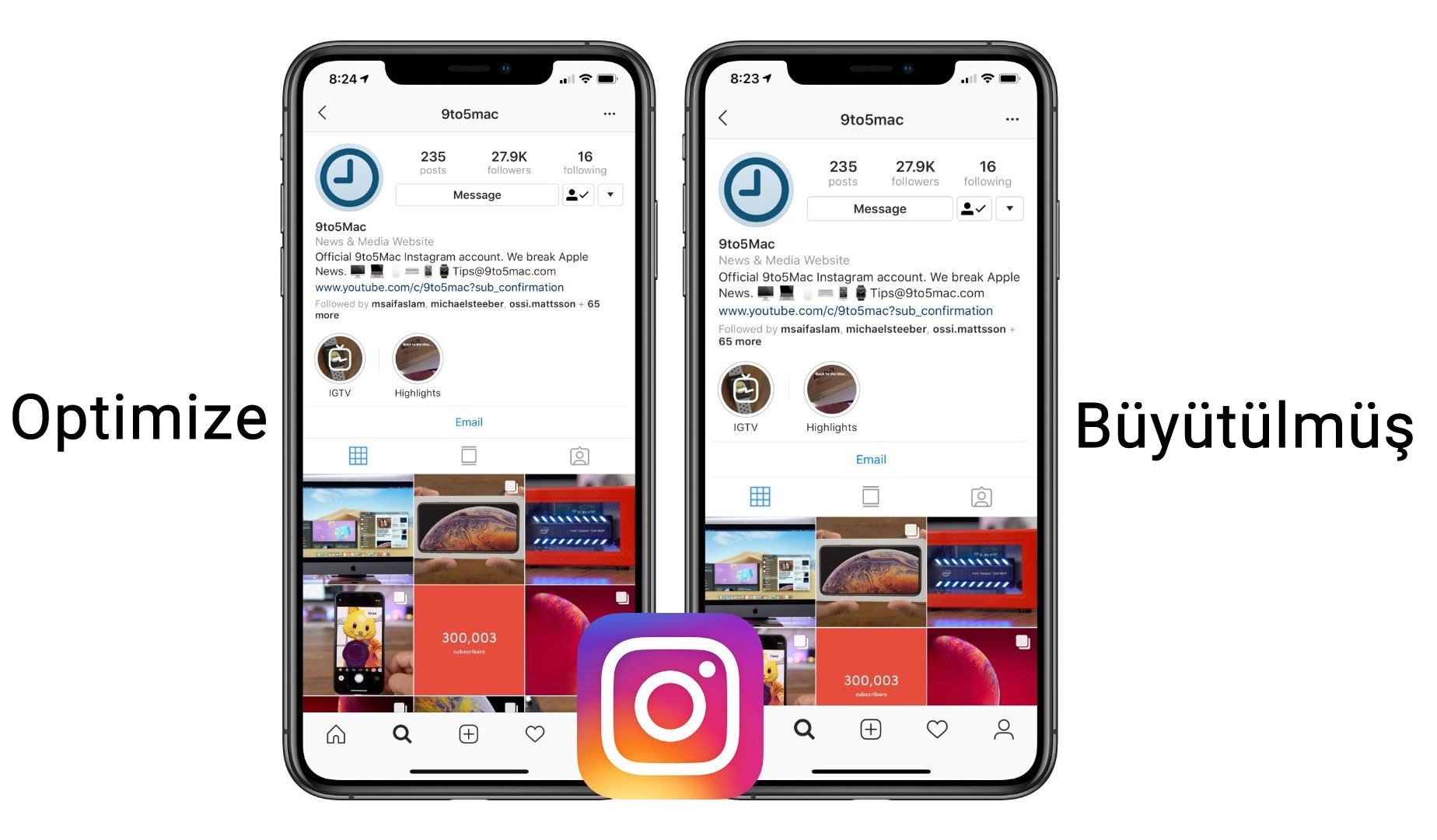 Instagram'a, iPhone Xs Max ve iPhone XR ekran çözünürlüğü desteği geldi