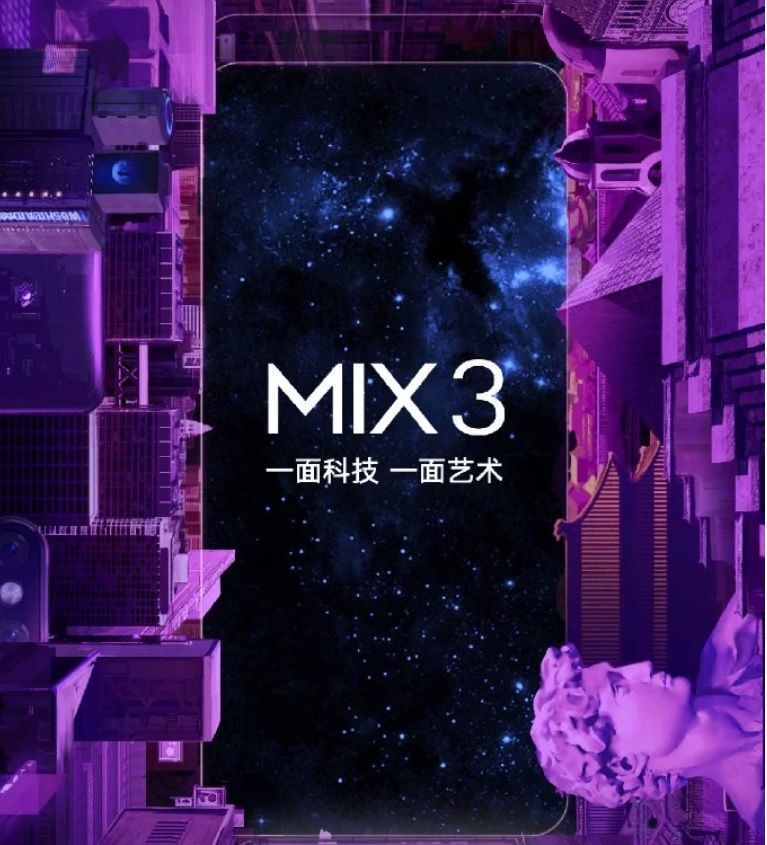 Çerçevesiz Xiaomi Mi Mix 3 modeli 25 Ekim tarihinde tanıtılacak