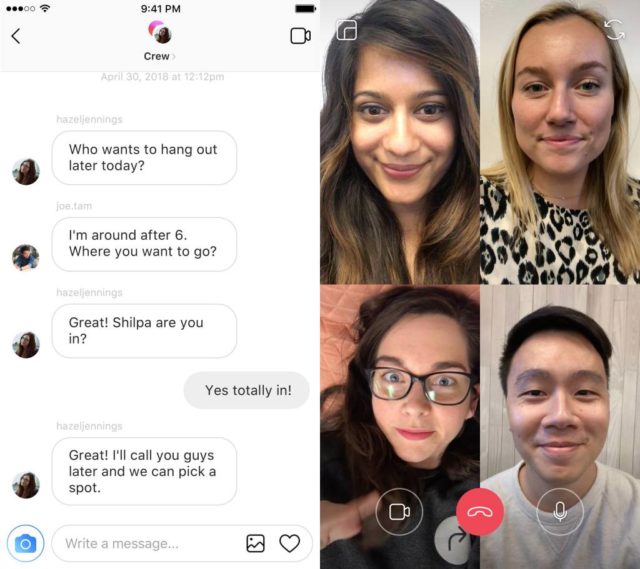 Instagram'ın görüntülü arama özelliği artık 6 kişiye kadar destekliyor