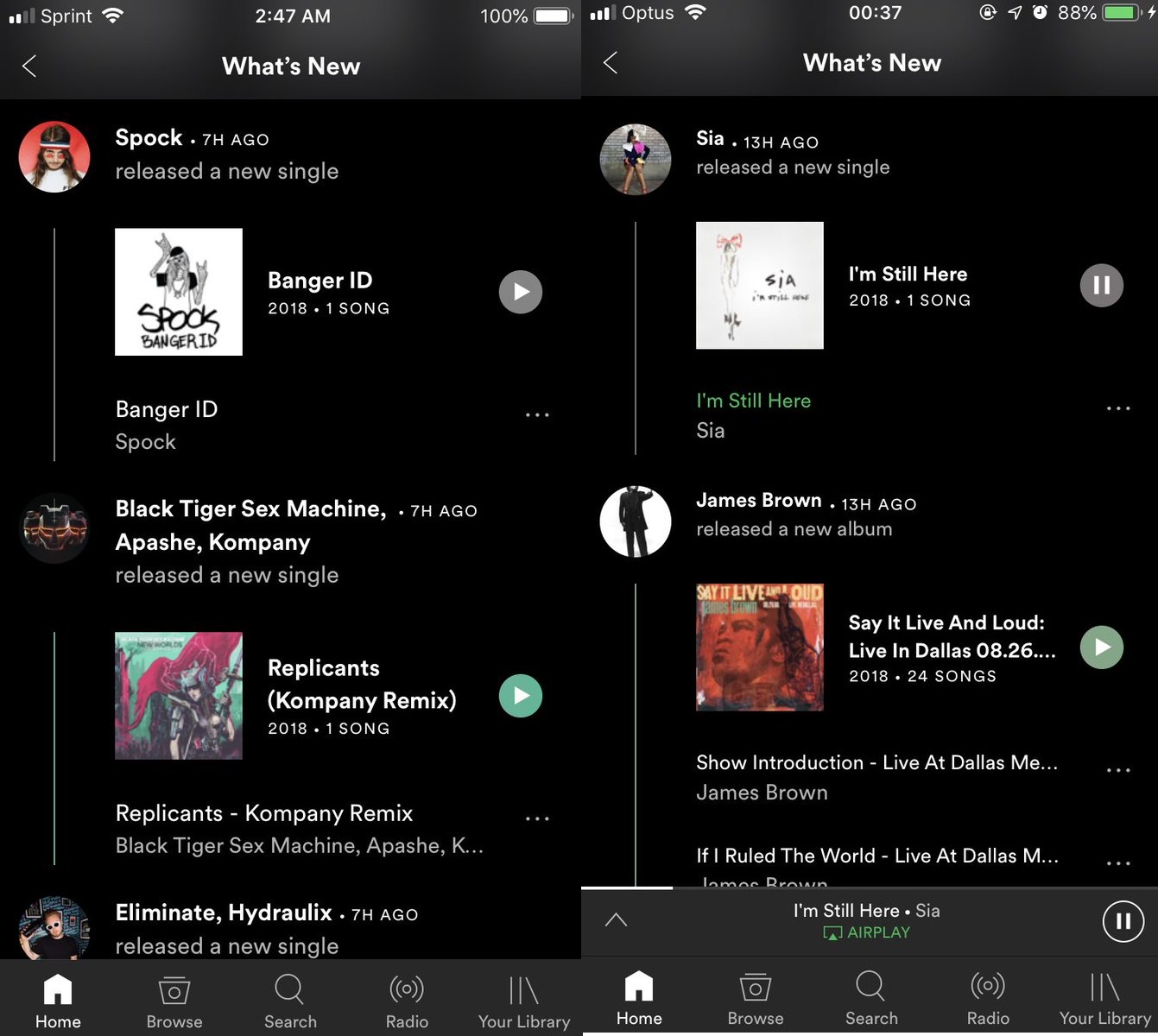 Spotify bazı kullanıcılarla Neler Yeni özelliğini test etmeye başladı