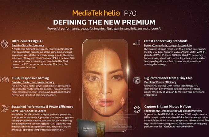 Daha gelişmiş yapay zekaya sahip MediaTek Helio P70 duyuruldu