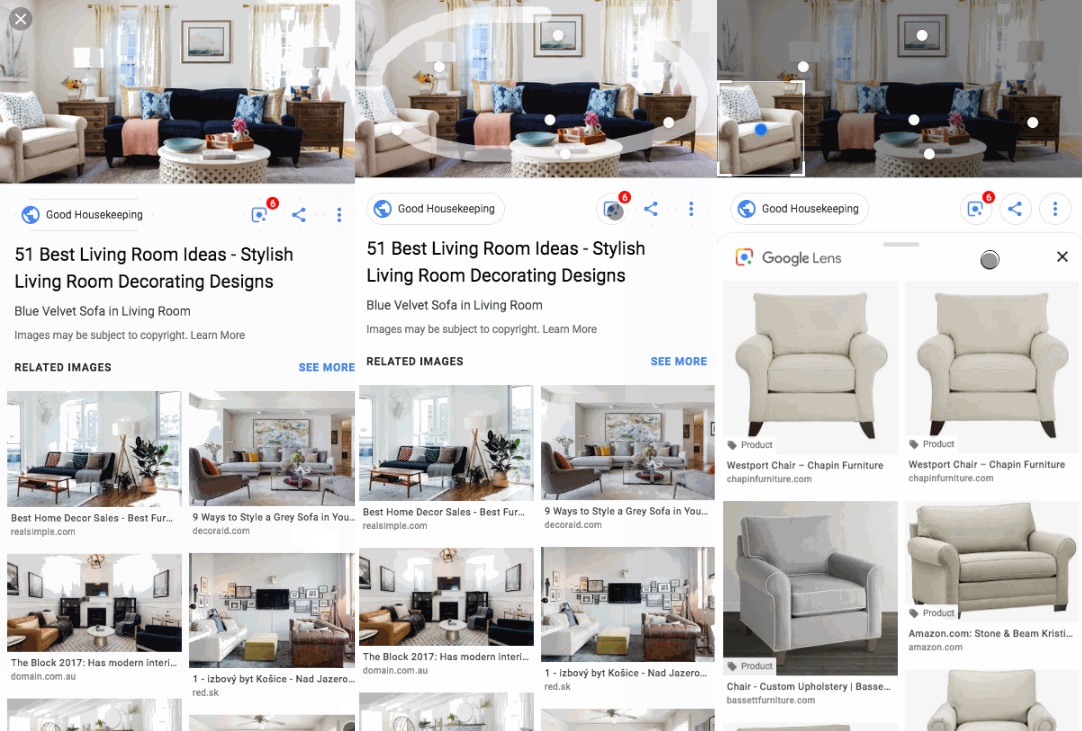 Google, Lens'i görsel aramaya entegre etti