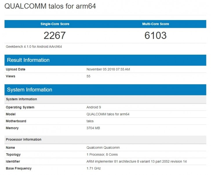 Snapdragon 675 işlemciye sahip ilk cihaz Geekbench’te görüntülendi