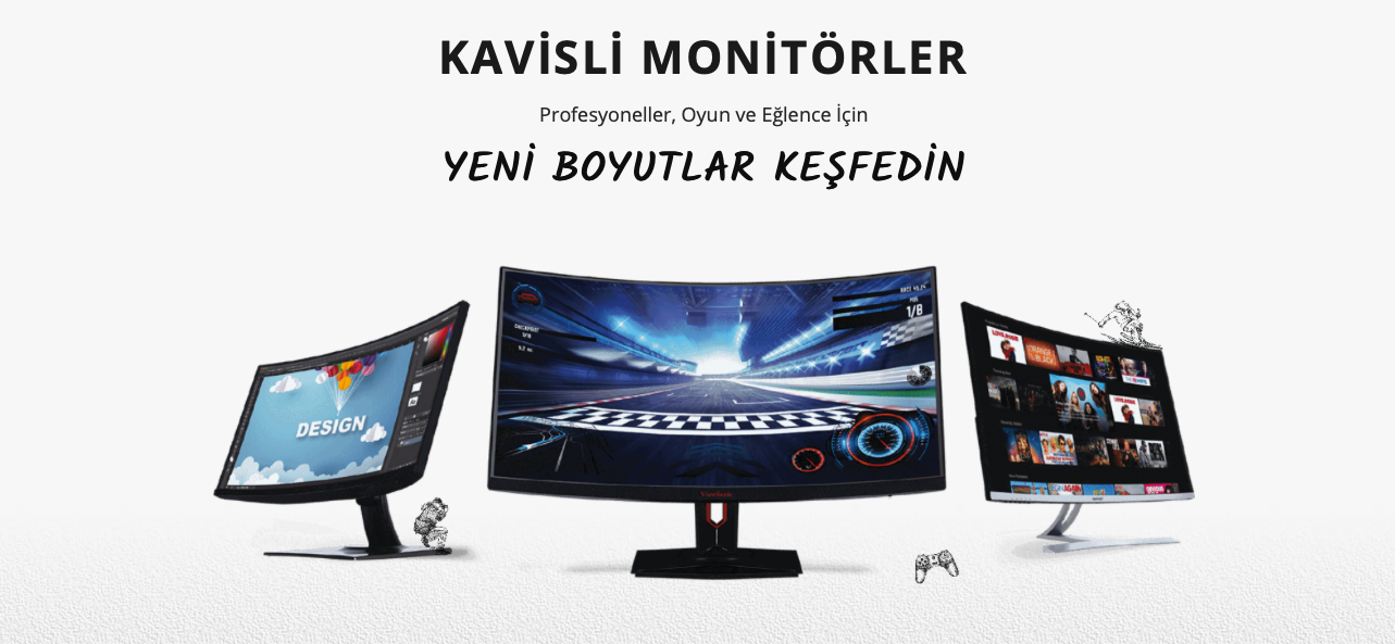 ViewSonic yeni kavisli monitörlerini duyurdu