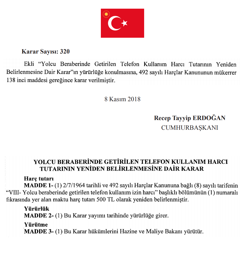 Yurt dışından getirilen telefonların kayıt ücretine 3 kat zam