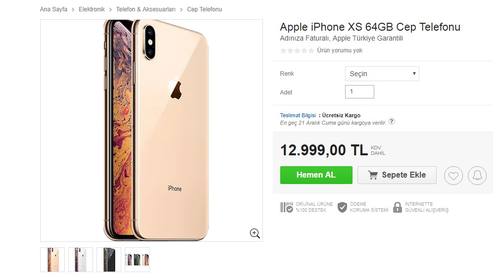 iPhone Xs ve iPhone Xs Max, n11'de satışa sunuldu! İşte fiyatları: