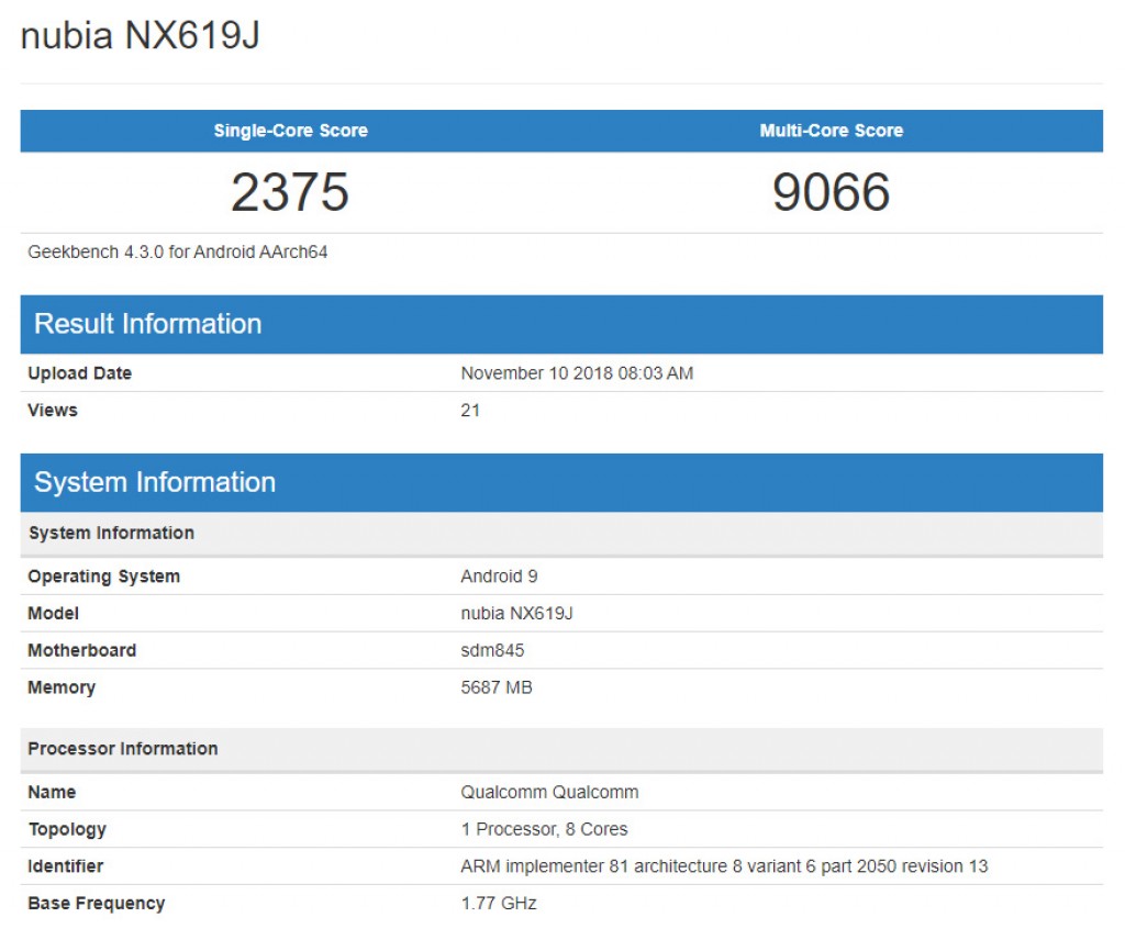 Nubia Red Magic Mars Geekbench’te görüntülendi