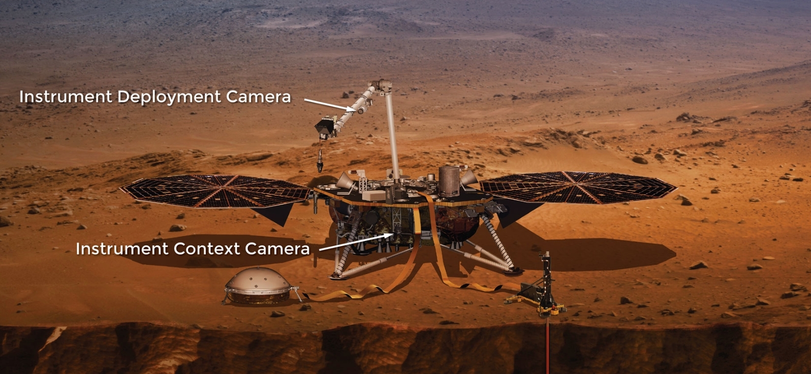 Mars’ta bulunan InSight aracından yeni fotoğraflar