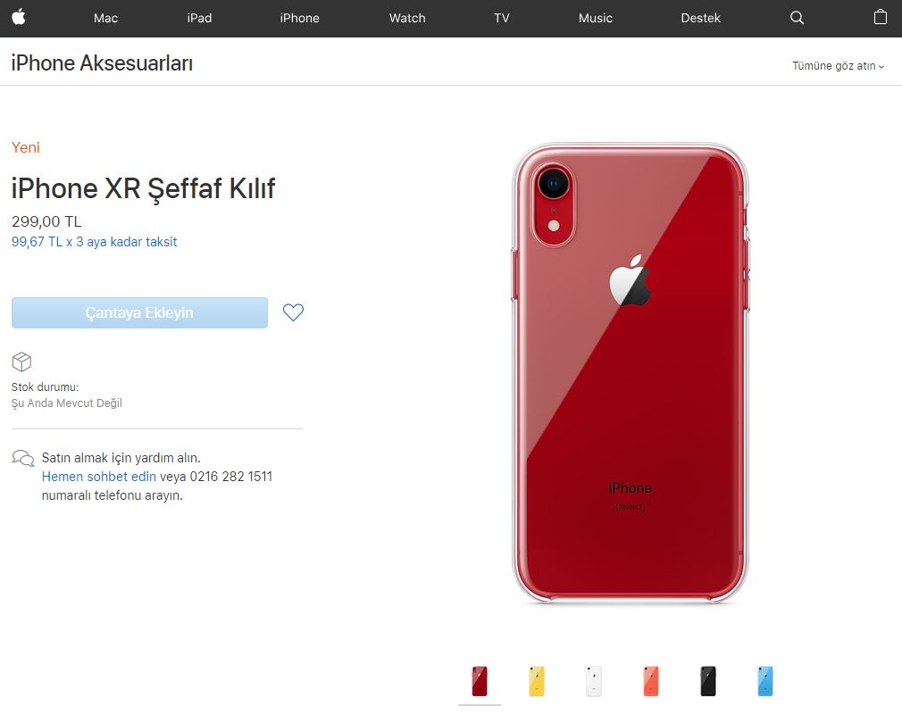 Apple'dan 299 TL'ye şeffaf kılıf