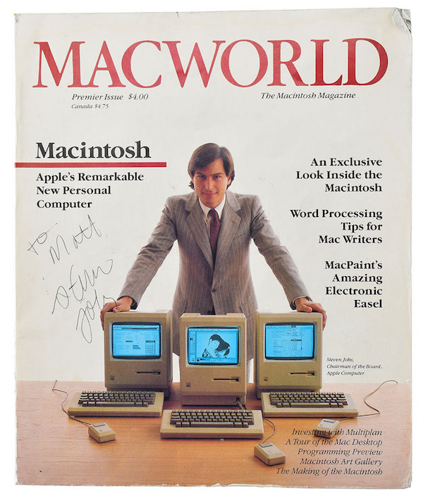 Macworld dergisinin Steve Jobs imzalı açılış sayısı açık artırmaya çıkıyor
