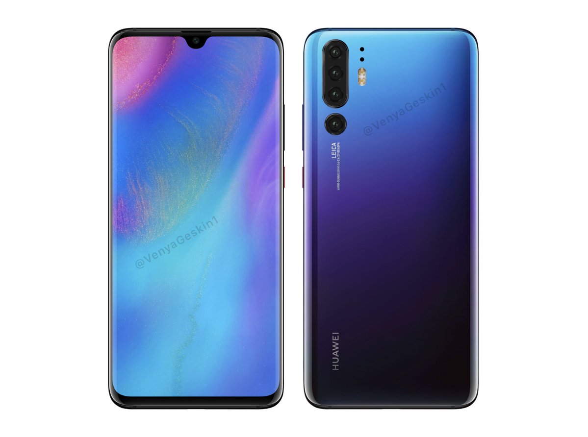 Huawei P30 Pro çentikli tasarım trendini sürdürecek