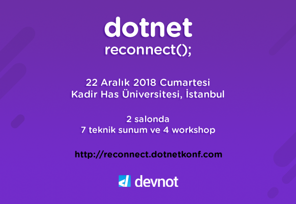 .NET Yazılım Geliştirici Konferansı dotnet reconnect 22 Aralık'ta
