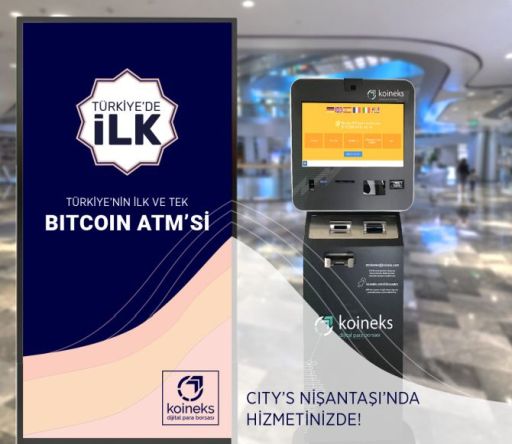 Türkiye’de ilk Bitcoin ATM’si kuruldu