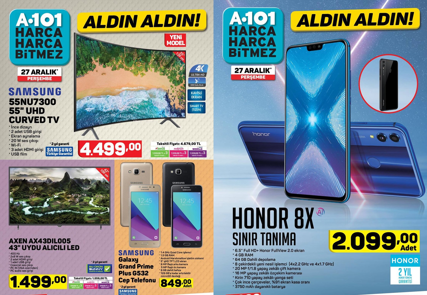 Haftaya A101 marketlerde daha ucuz Honor 8X var, BİM marketler uygun fiyata Meizu hoparlör satacak