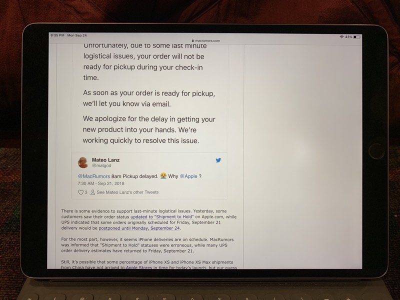 Bazı iPad Pro'ların ekranında parlak ışık hatası ortaya çıktı