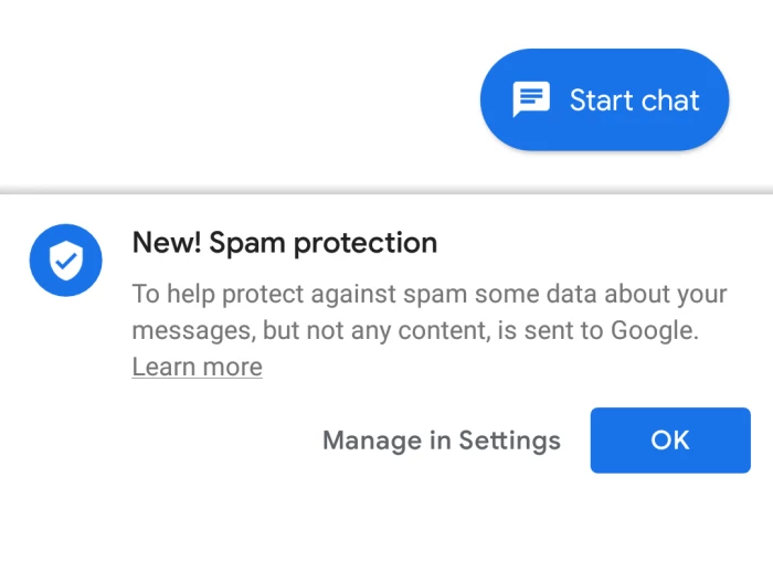 Google Mesajlar'a spam engelleme özelliği geldi