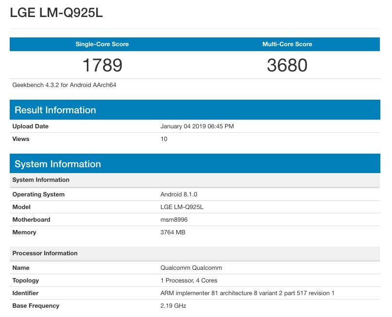 LG Q9 Geekbench'te görüntülendi