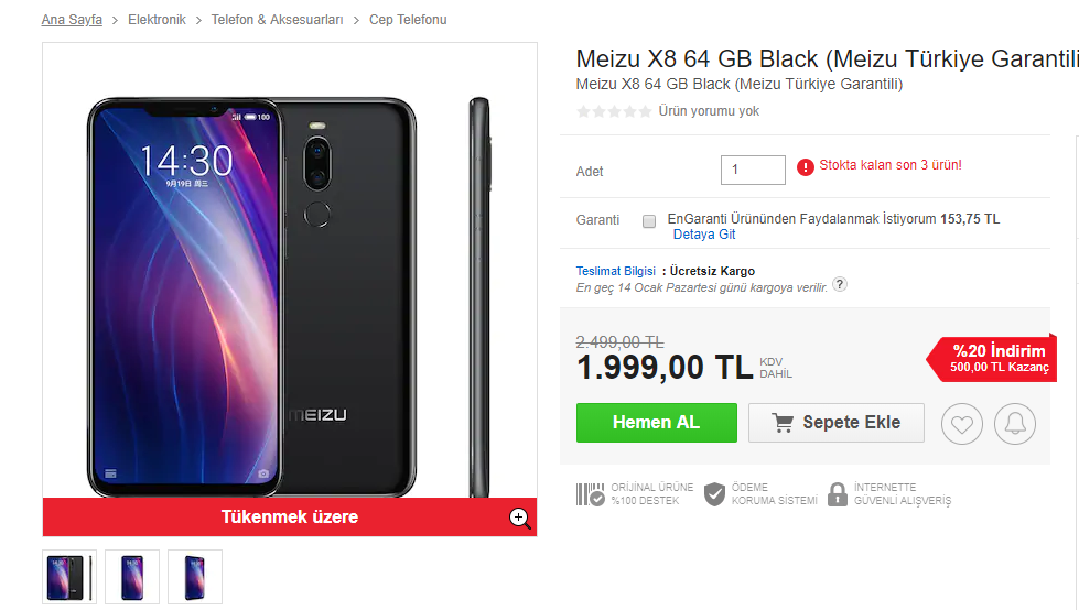 Meizu X8 ve Note 8 ülkemizde satışa sunuldu