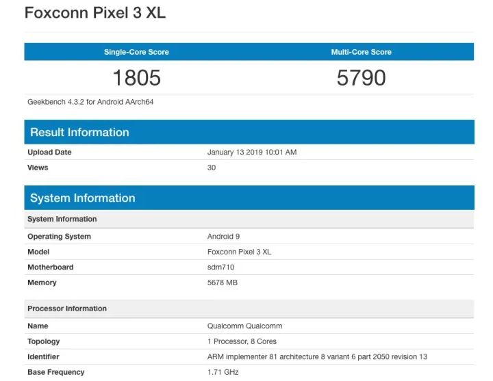 Google Pixel 3 Lite XL, Snapdragon 710 ve 6 GB RAM’le gelebilir