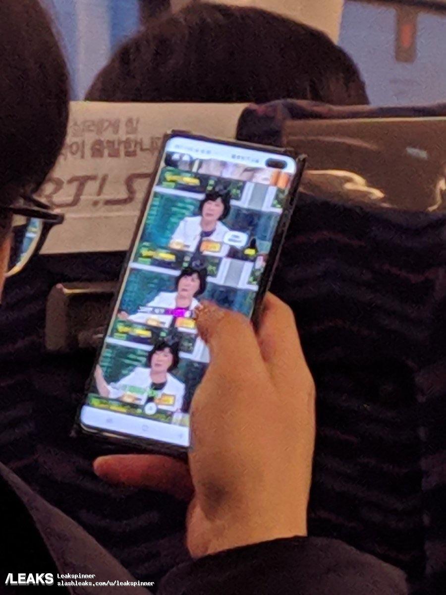 Samsung Galaxy S10 Plus'ı çalışırken gösteren bir fotoğraf yayınlandı