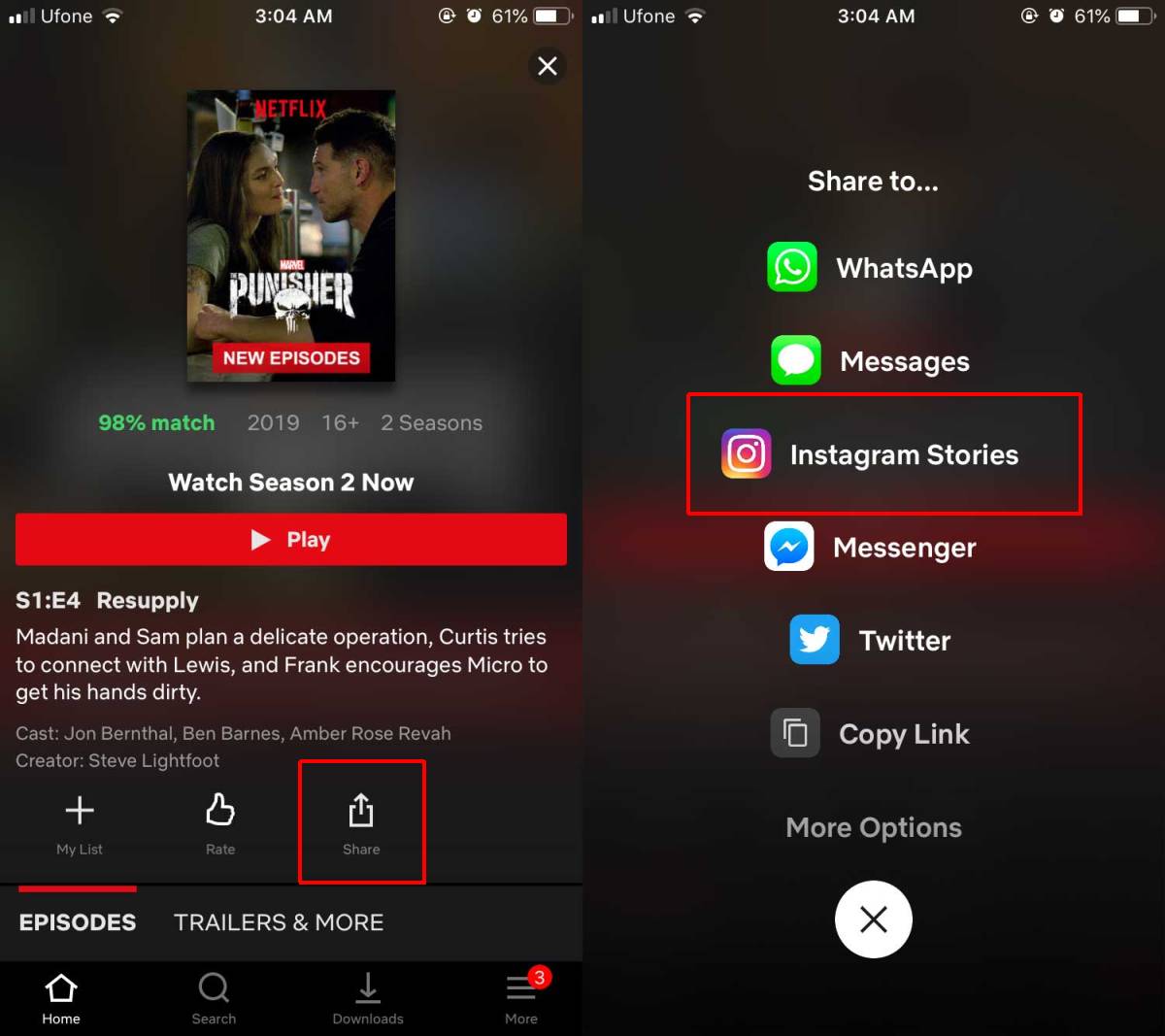 Netflix içerikleri Instagram Hikayeler'de paylaşılabilecek