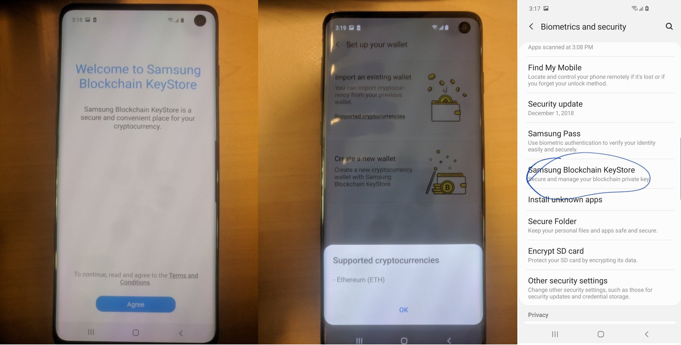 Galaxy S10 serisinin kripto para cüzdanı sızdırıldı