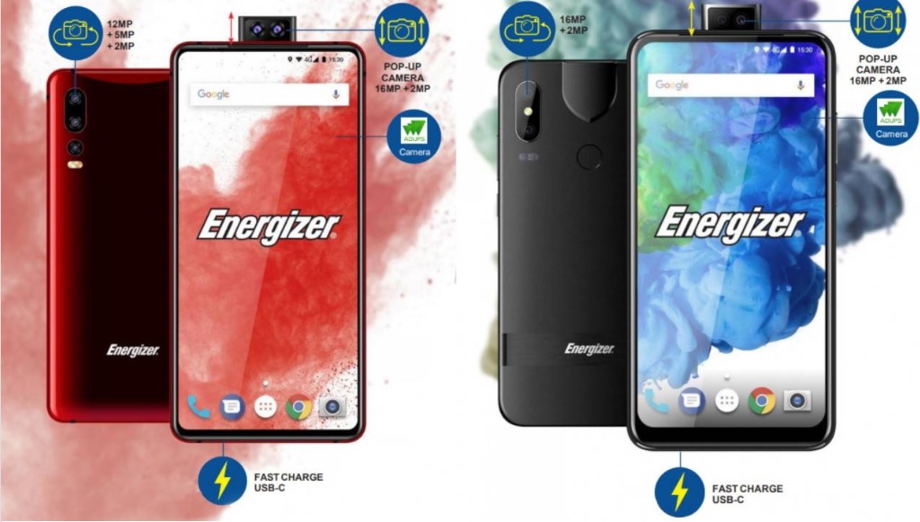 Energizer, mekanizmalı ön kameraya sahip akıllı telefonlarını MWC fuarına getiriyor