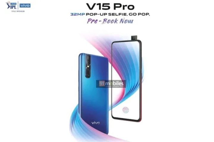 Vivo V15 Pro'nun tasarımını açığa çıkaran tanıtım posteri yayınlandı