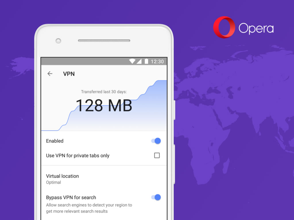 Opera'nın Android versiyonuna VPN desteği geliyor