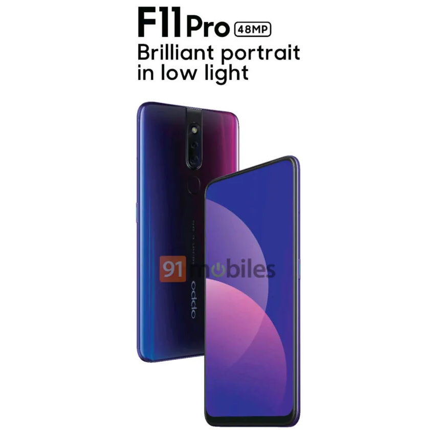 Oppo F11 Pro'nun tasarımı ve teknik özellikleri ortaya çıktı