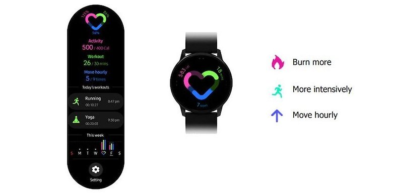 Samsung'un yeni akıllı saati Galaxy Watch Active'in arayüz görüntüsü sızdı