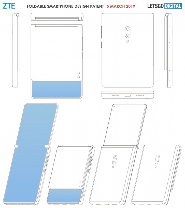 ZTE'nin katlanabilir akıllı telefon patenti ortaya çıktı
