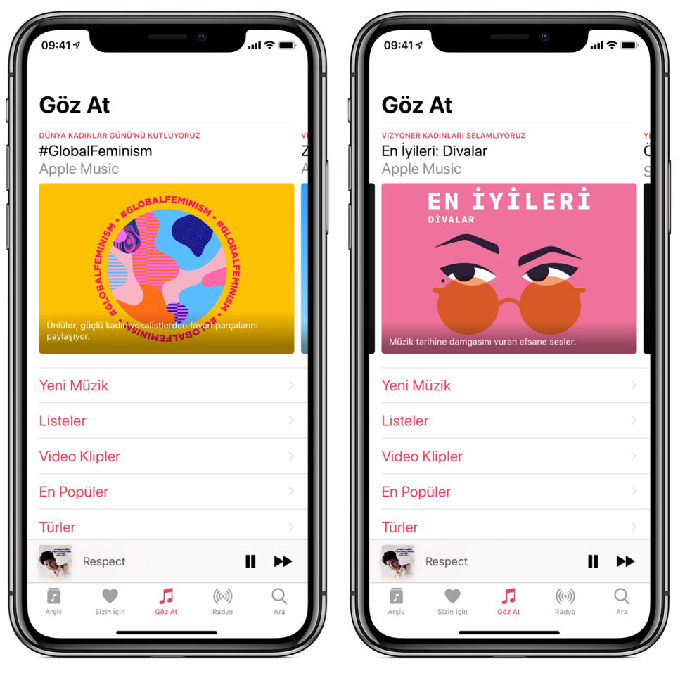 Kadınlar Günü için Apple Music özel sayfası yayında