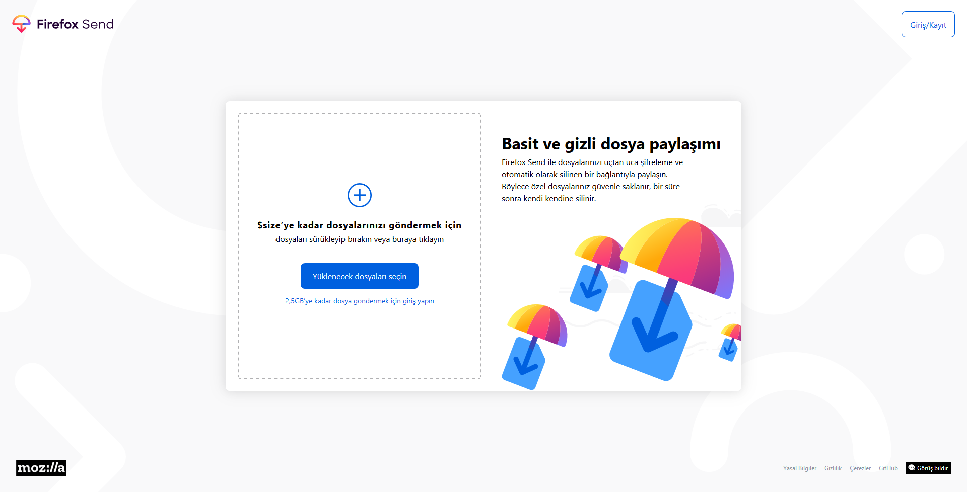 Mozilla, Firefox Send’i genişletilmiş özellikleriyle duyurdu