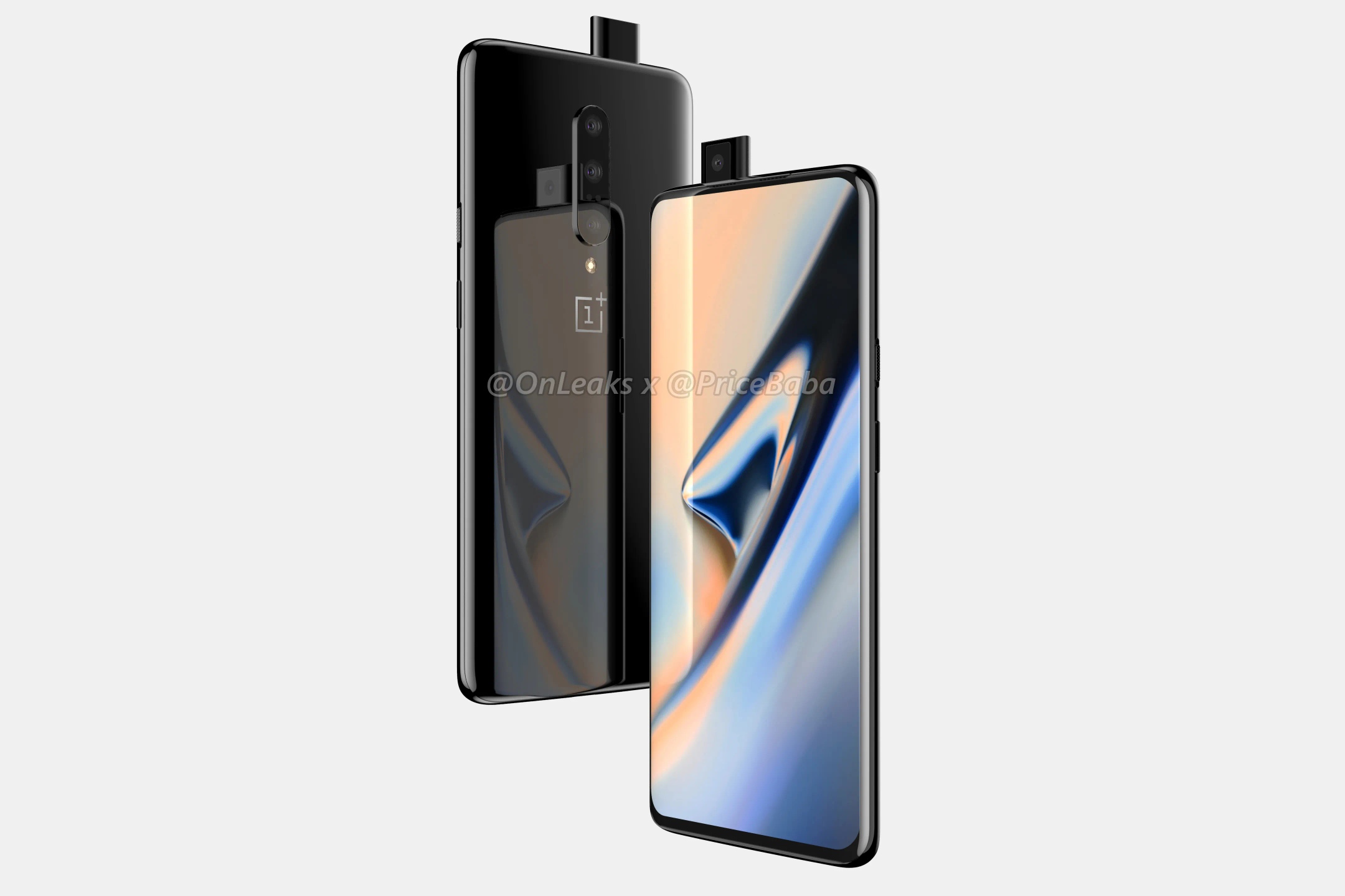 OnePlus 7 nin arka tasarimi ve degrade renk secenekleri ortaya cikti108934 0