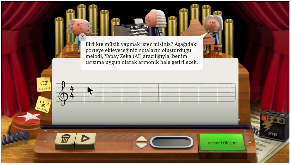 Yapay zekalı Google Doodle ile melodi yapın