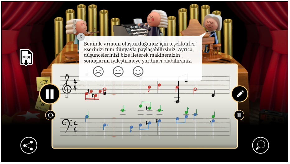 Yapay zekalı Google Doodle ile melodi yapın