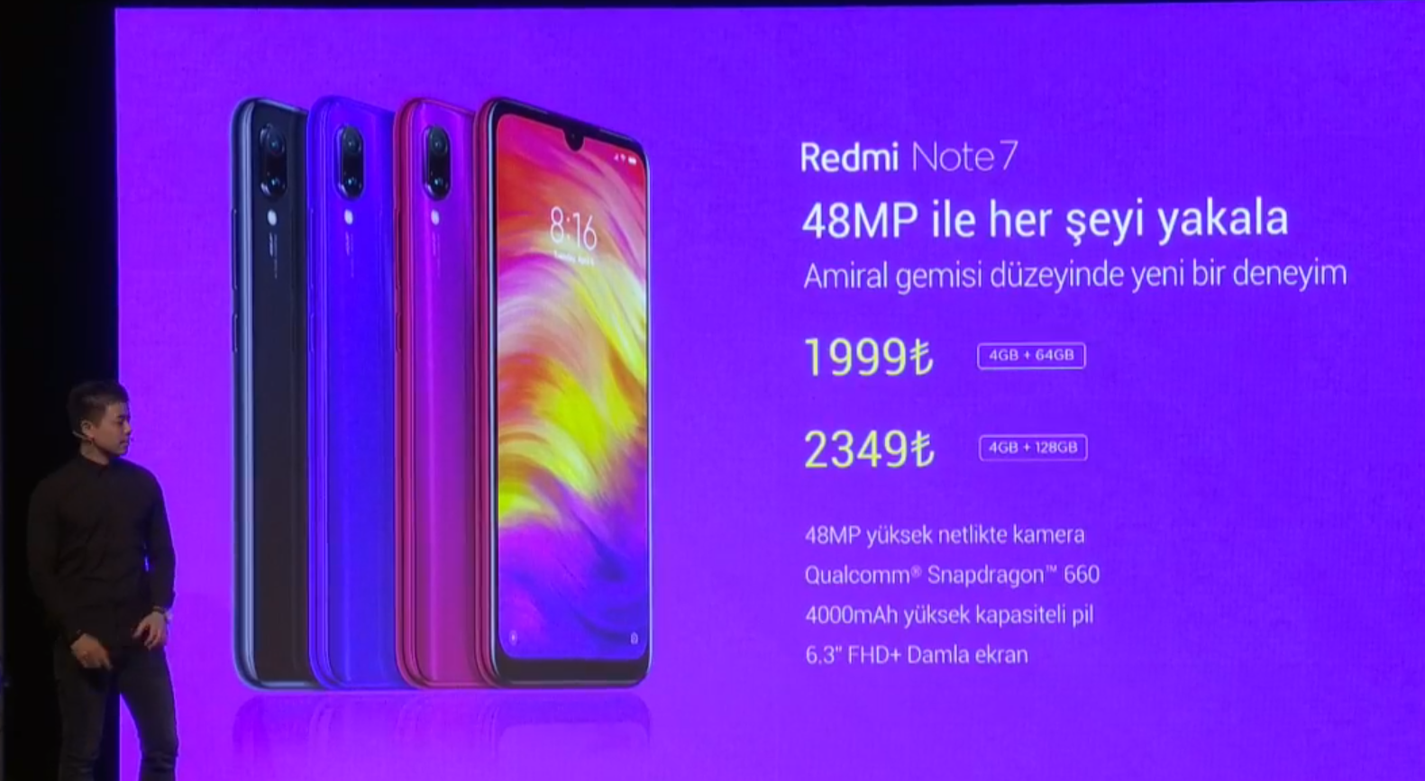 Redmi Note 7 Türkiye’ye geldi
